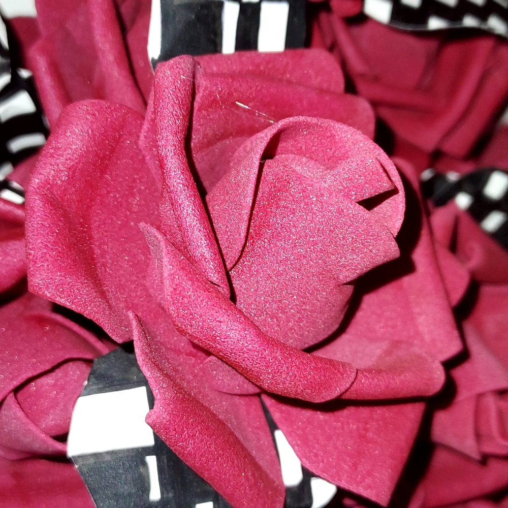 MacKenzie-Childs Inspired Deep Red Faux Roses 50 Rose Heads